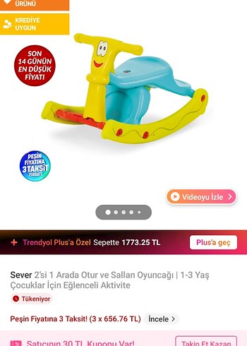 Renkli Çocuk Sallanan Oyuncak Sandalye - Görsel 2