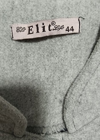 Düğmeli Gri Uzun ince kaban - Görsel 8