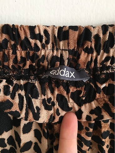(MESAJ atınz) Addax 2 takım leopar pile etek crop bluz - Görsel 8