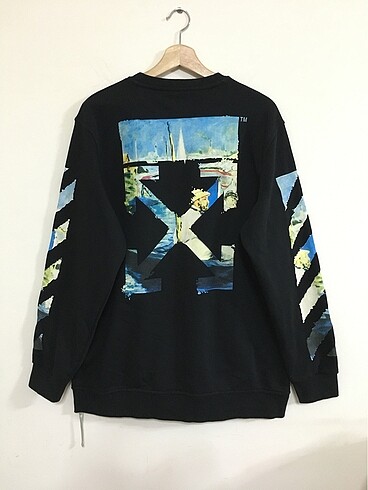 (Önce MESAJ atınz) Off-White baskılı sweatshirt orijinal