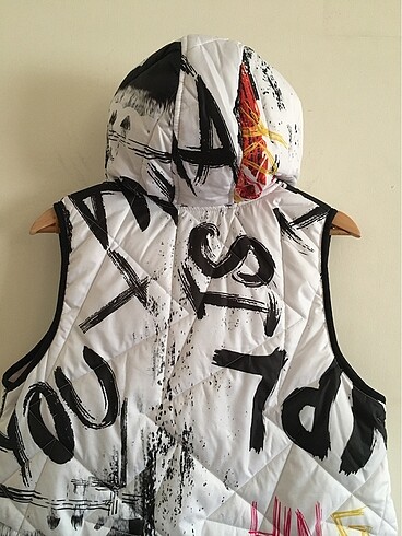 (MESAJ atınz) Y2k uzun şişme yelek vintage lolita goth - Görsel 8