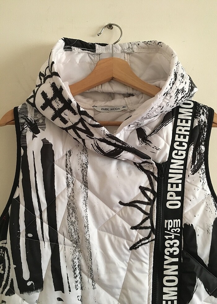 (MESAJ atınz) Y2k uzun şişme yelek vintage lolita goth - Görsel 3