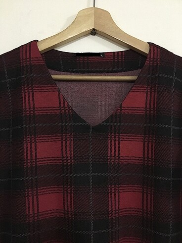 American Vintage (MESAJ) Y2k ekose kışlık cepli midi vintage elbise