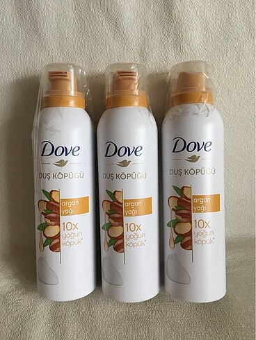 (MESAJ atınz) 3lü Dove duş köpüğü argan yağı