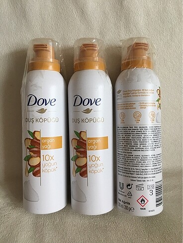 Beden (MESAJ atınz) 3lü Dove duş köpüğü argan yağı