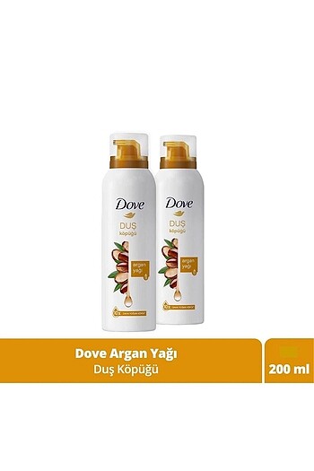 (MESAJ atınz) 3lü Dove duş köpüğü argan yağı