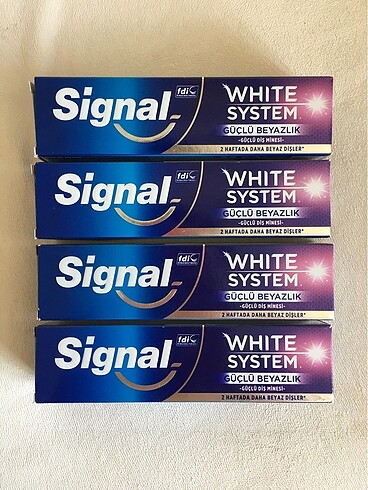 Signature (MESAJ atınz) 4lü Signal white system güçlü beyaz 75ml