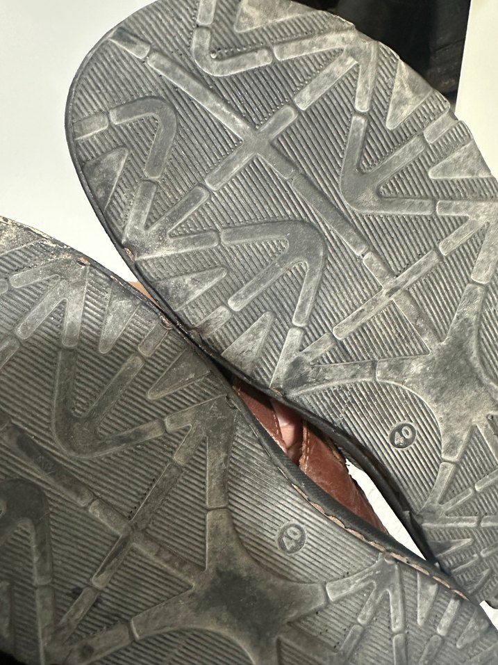 Kahverengi Deri Tokalı Erkek Sandalet - Görsel 4