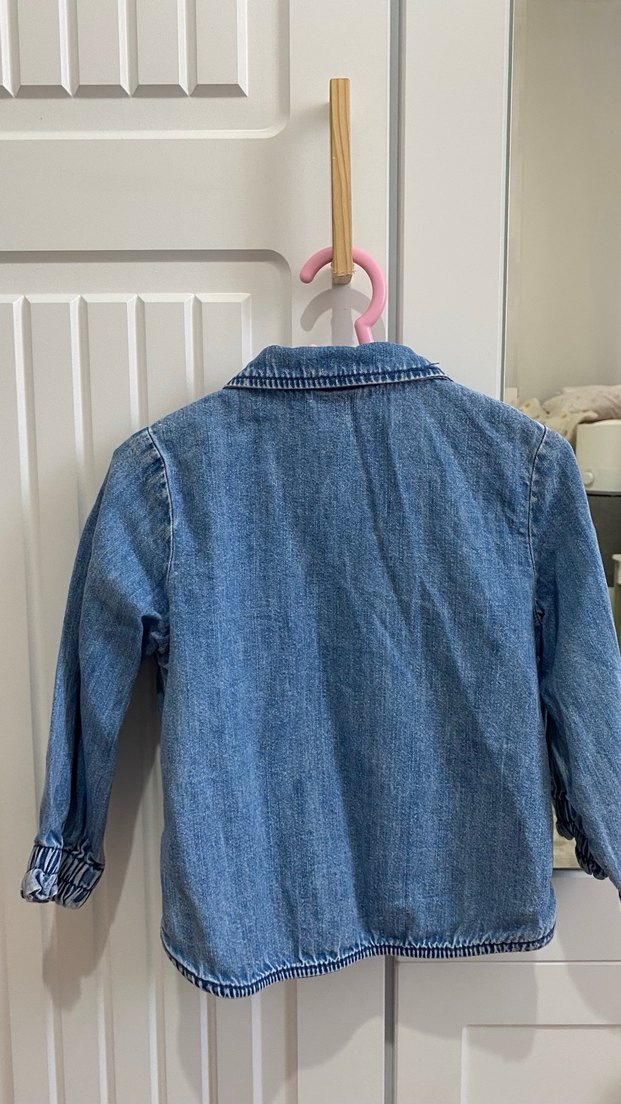 H&M Kız Çocuk  Denim Gömlek - Görsel 3
