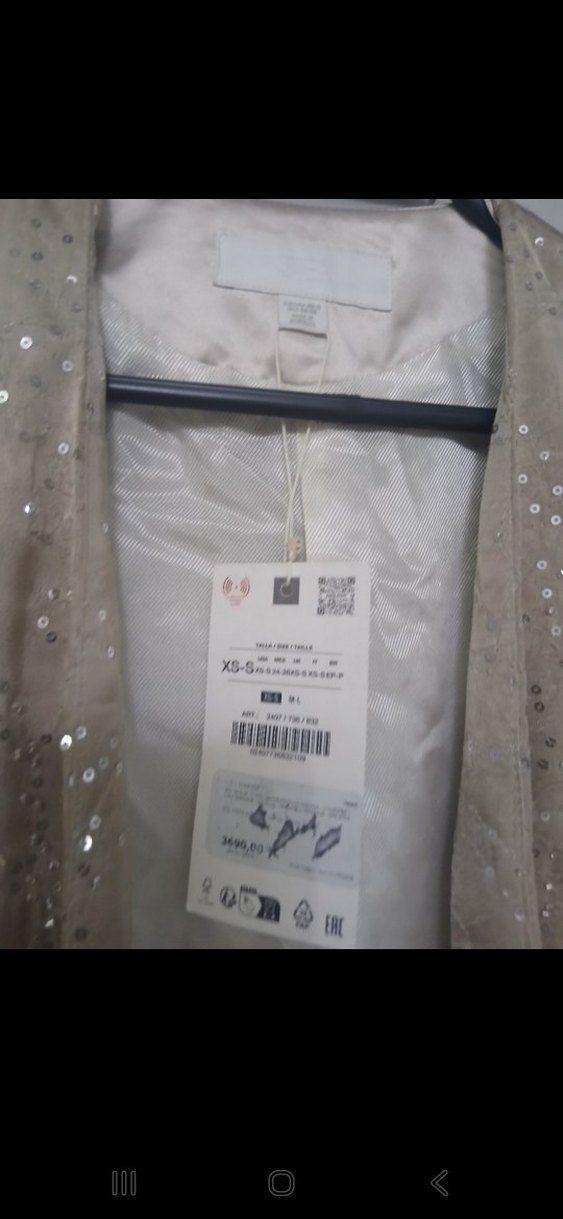 Zara pullu boncuklu işlemeli saten kimono( xs/s) — görsel 13/19