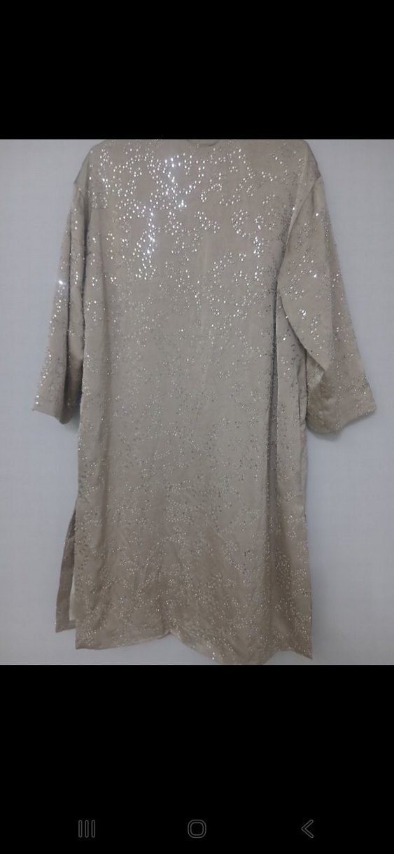 Zara pullu boncuklu işlemeli saten kimono( xs/s) — görsel 16/19
