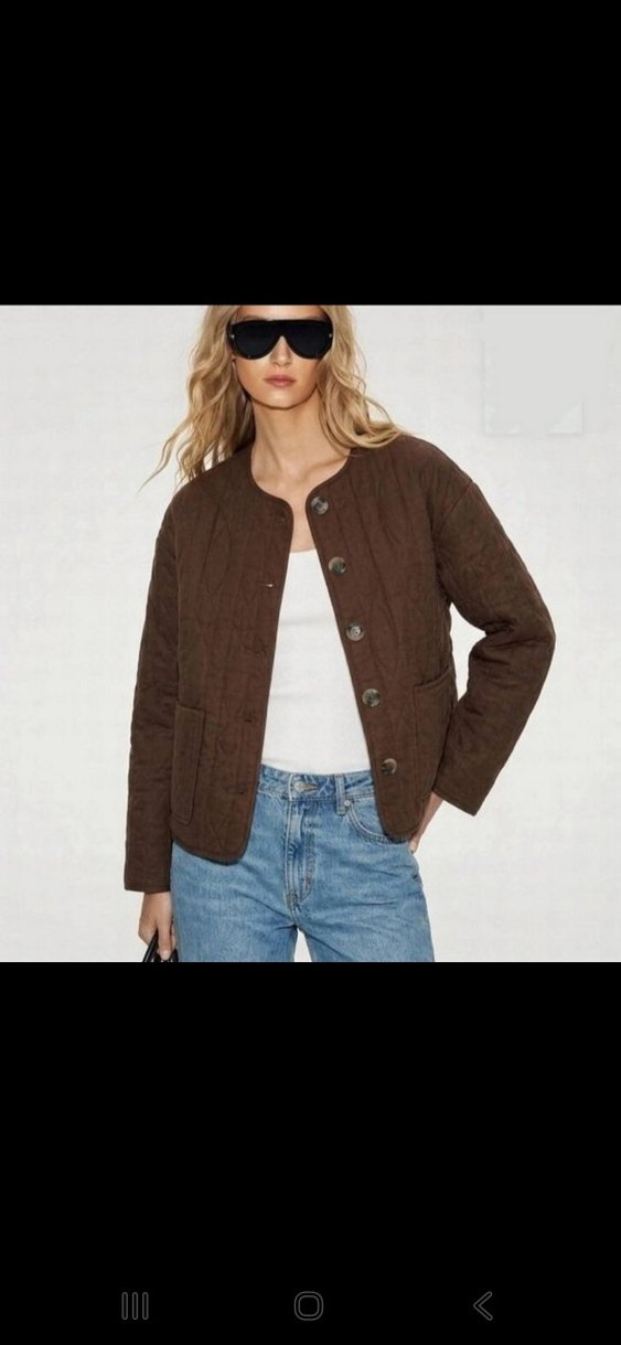Zara rustik kapitone mont — görsel 3/14