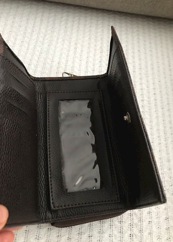 Beden kahverengi Renk Louis Vuitton Kahverengi Kareli Deri Kadın Cüzdan