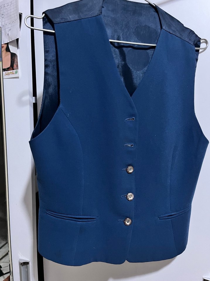 Düğmeli Lacivert Erkek Yelek - Görsel 2