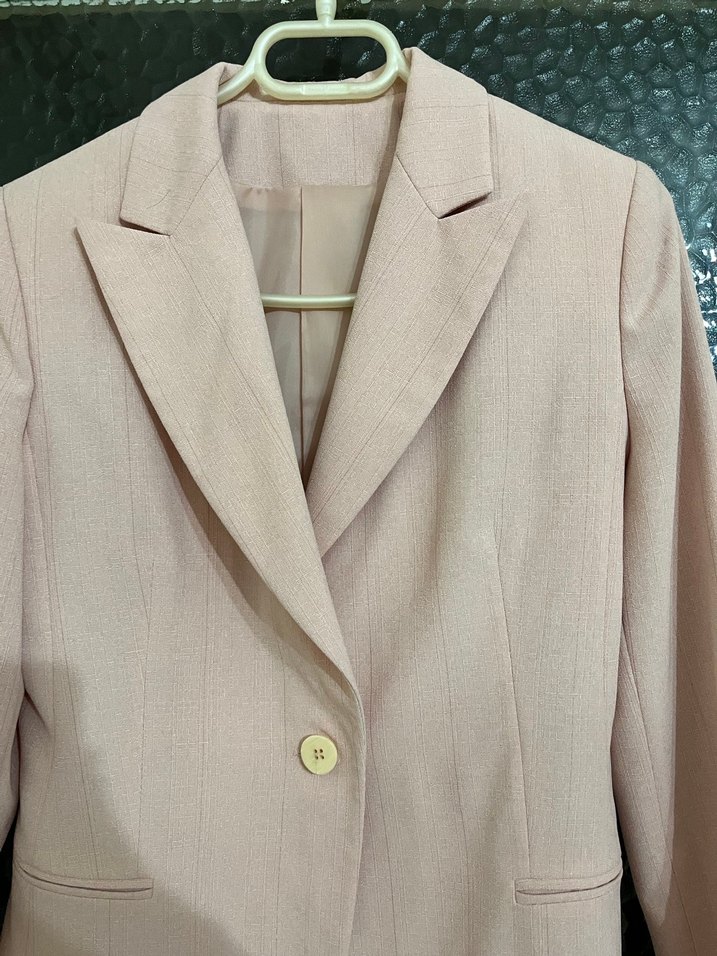 Bej Düğmeli Kadın Blazer Ceket - Görsel 3