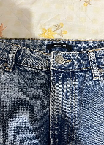 Kadın Mavi Bol Kesim Denim Pantolon - Görsel 3