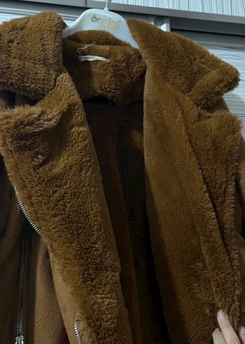 Kahverengi Süet Kürklü Kadın Ceket - Görsel 3
