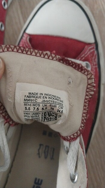 38 Beden bordo Renk Converse bordo ayakkabi