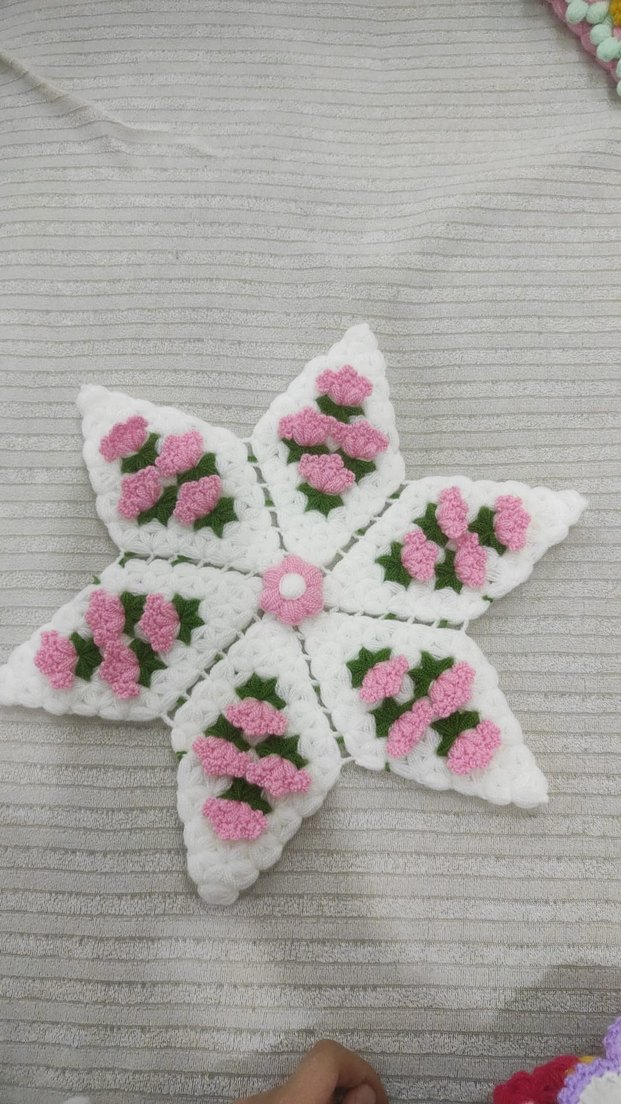 Mor Nakışlı Örgü Lif - Görsel 2