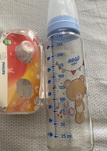 Mavi Bebek Biberonu Ayıcık Desenli - Görsel 5