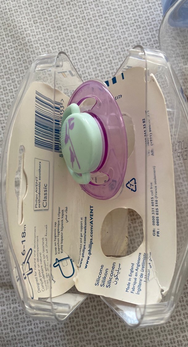 Mavi Bebek Biberonu Ayıcık Desenli - Görsel 3