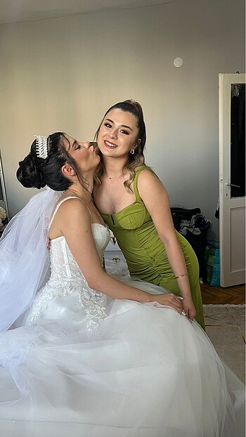 Trendyol & Milla yeşil uzun elbise