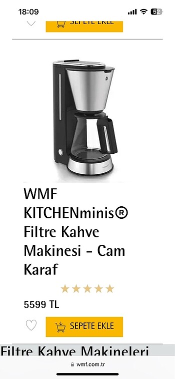 Philips WMF KİTCHENminis Filtre Kahve Makinesi