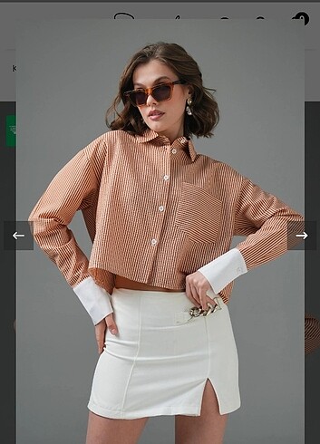 36 Beden turuncu Renk Turuncu crop gomlek