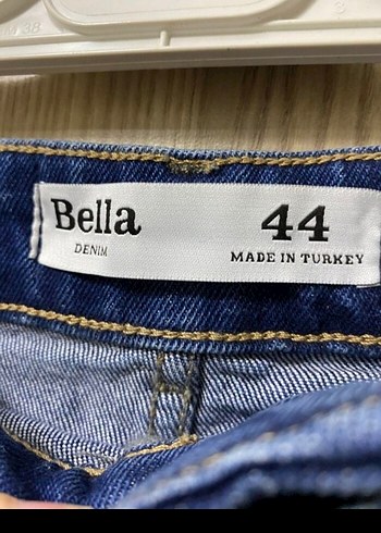 Beyaz Kemerli Midi Kot Kalem Etek - Görsel 6