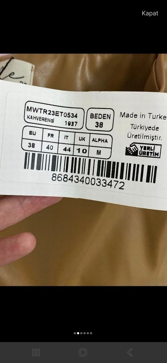 Bej Deri Midi Kalem Etek - Görsel 5