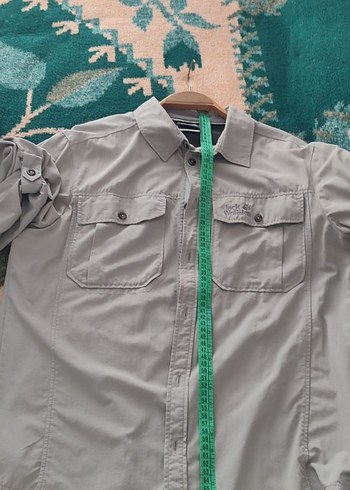Jack Wolfskin Gri Uzun Kollu Kemerli Erkek Gömlek