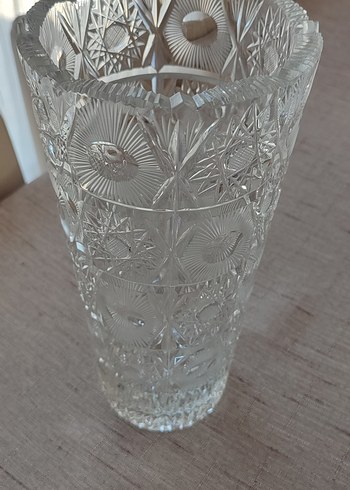 Desenli Şeffaf Cam Vazo ve 2 adet Küllük Seti - Görsel 3