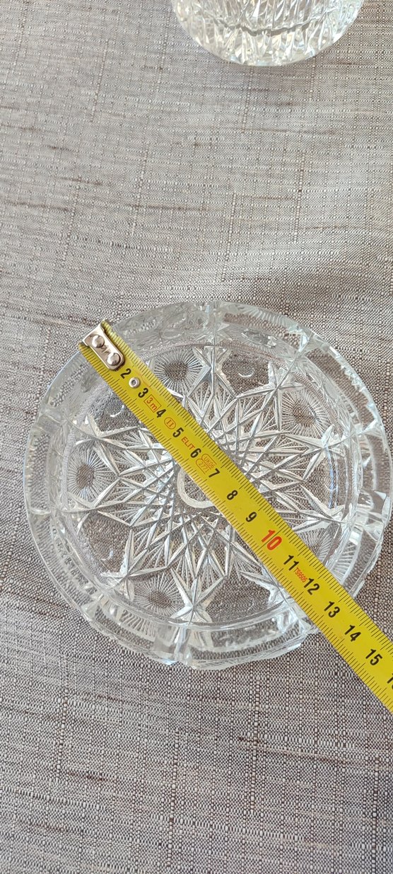 Desenli Şeffaf Cam Vazo ve 2 adet Küllük Seti - Görsel 5