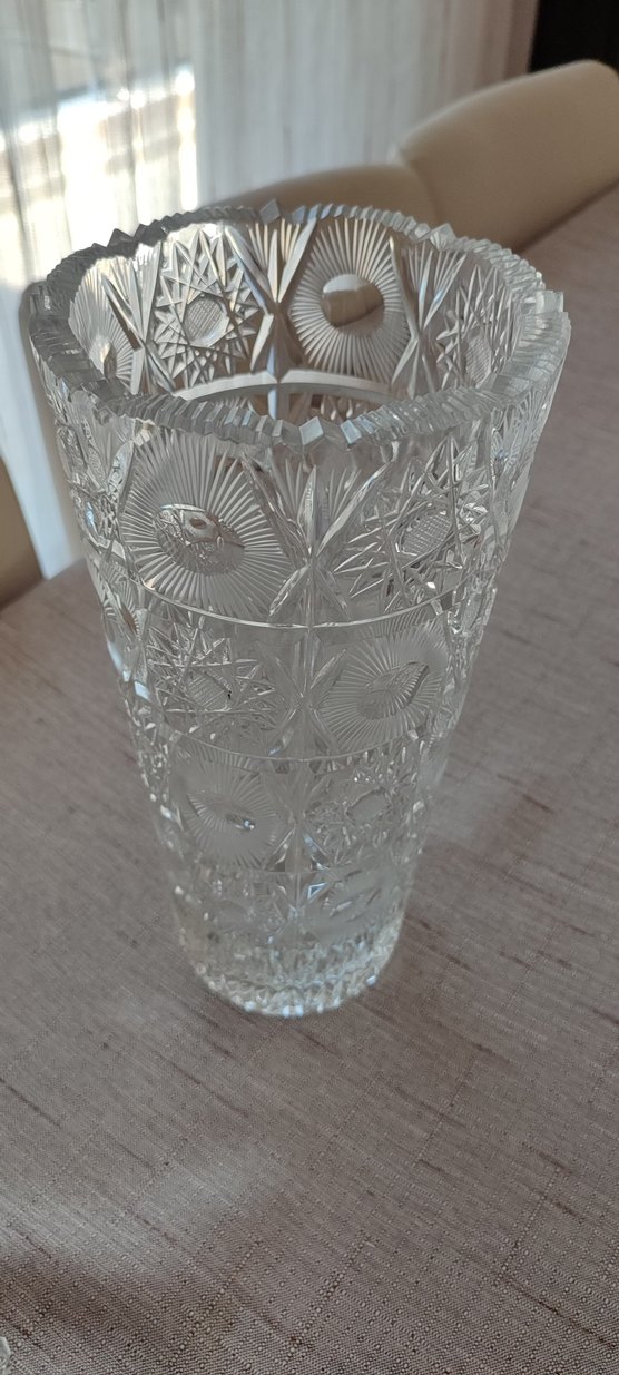 Desenli Şeffaf Cam Vazo ve 2 adet Küllük Seti - Görsel 3