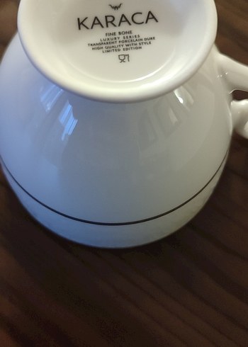 Beyaz Altın Yaldızlı Porselen Fincan Takımı - Görsel 3