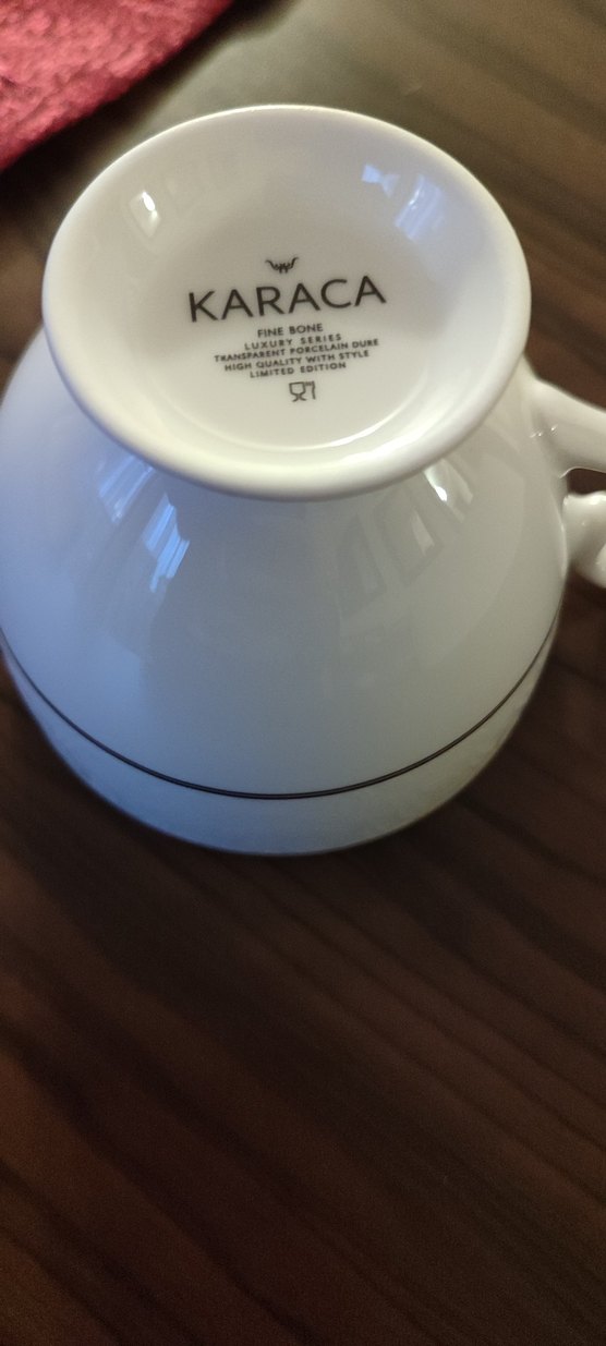 Beyaz Altın Yaldızlı Porselen Fincan Takımı - Görsel 3