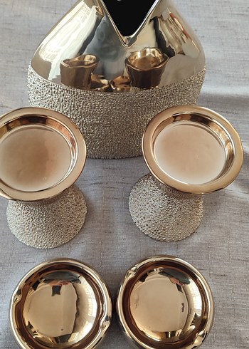 Parlak Altın Renkli Dekoratif salon aksesuarları - Görsel 4