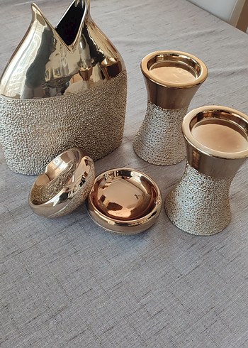 Parlak Altın Renkli Dekoratif salon aksesuarları - Görsel 2