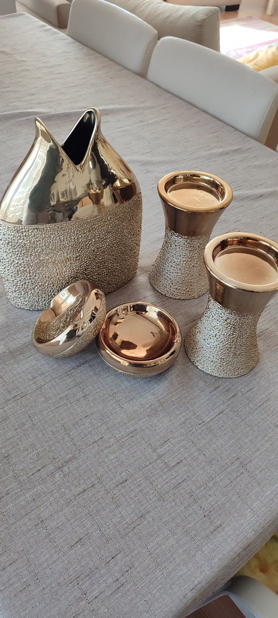 Parlak Altın Renkli Dekoratif salon aksesuarları - Görsel 2