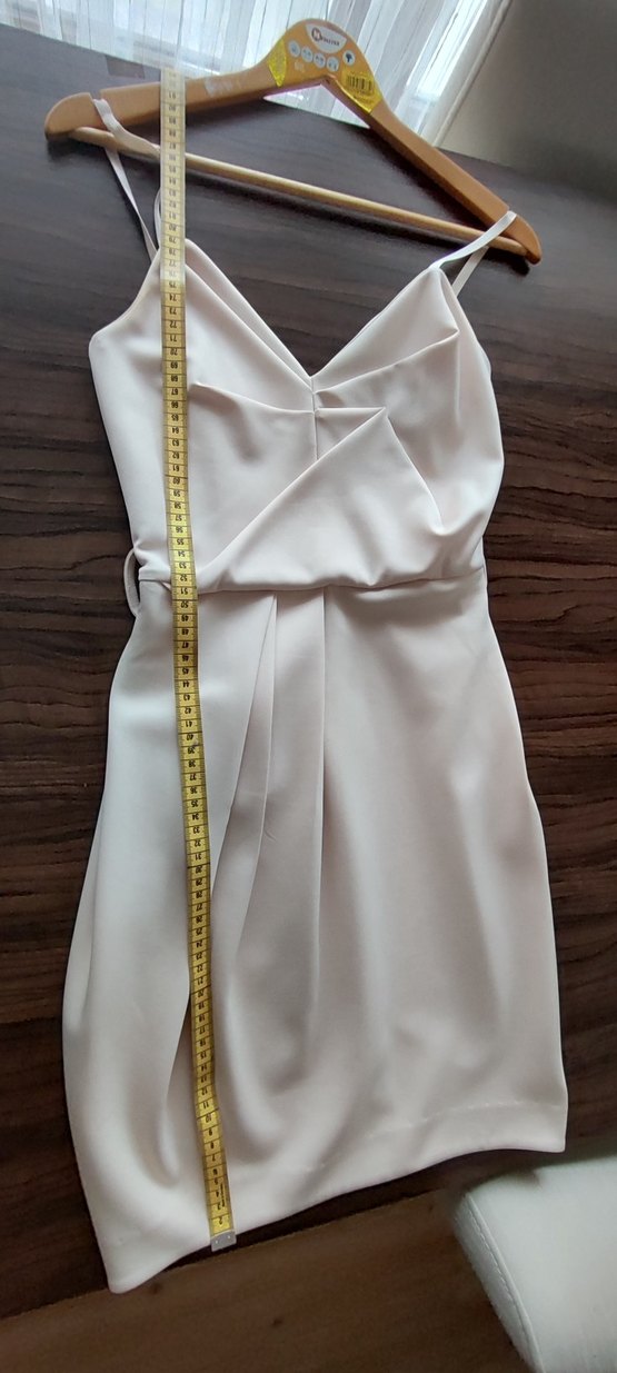 Pudra Pembe Drapeli Midi Strappy Elbise - Görsel 4