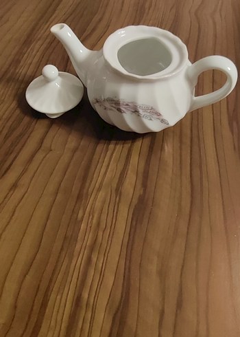 Beyaz Pastel Porselen Demlik - Görsel 2