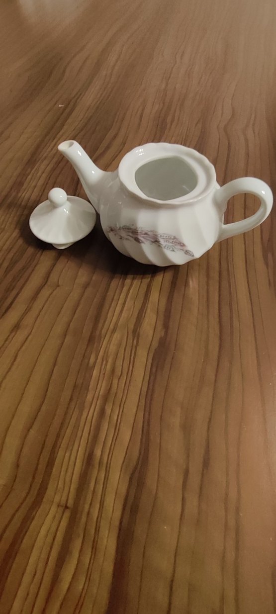 Beyaz Pastel Porselen Demlik - Görsel 2