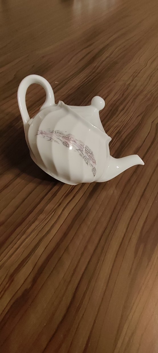 Beyaz Pastel Porselen Demlik - Görsel 3