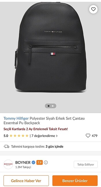 Tommy Hilfiger Tommy Hilfiger Erkek Sırt Çantası