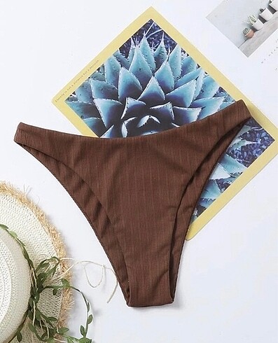 s Beden kahverengi Renk Shein Bikini Takımı