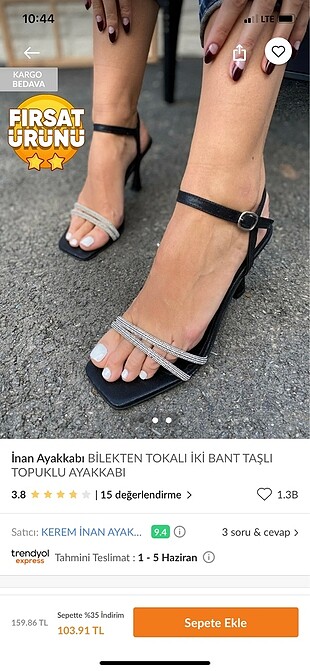 Taşlı ayakkabı