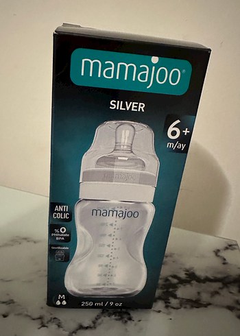 Mamajoo Bebek Biberonu 250 ml Beyaz-Gri - Görsel 2