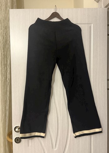 Siyah Beyaz Kemerli Midi Kadın Takım - Görsel 3