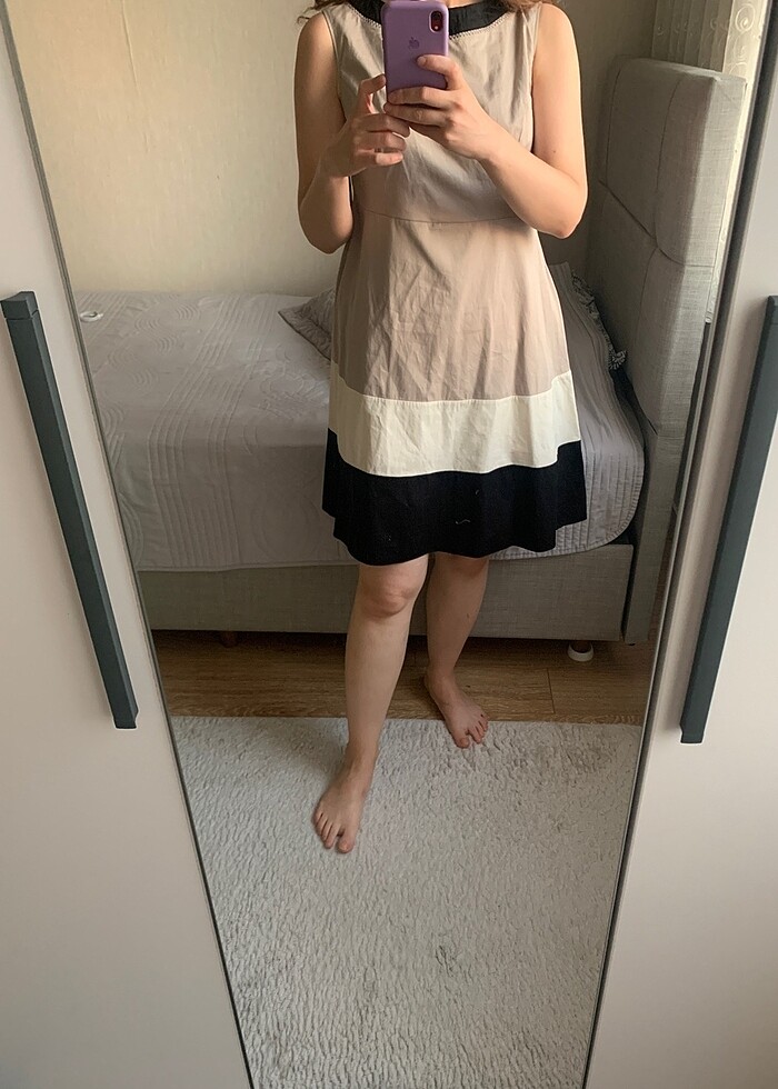 Parkbravo pamuklu ofis-günlük elbise - Görsel 3