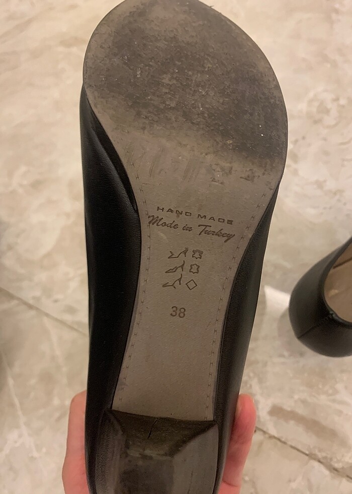 Beta hakiki deri el yapımı topuklu - Görsel 3